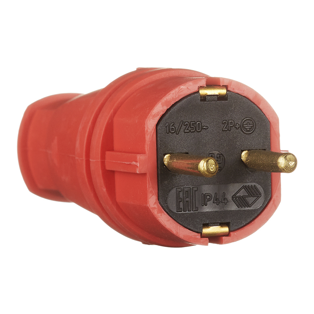original-6808.jpg Вилка штепсельная Svet с заземлением IP44 красная — изображение 1