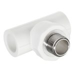 Тройник полипропиленовый Valtec переходный 20 мм х 1/2 НР(ш) х 20 мм (VTp.733.0.02004)