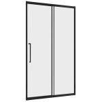 Душевая дверь Abber стекло прозрачное 170х195 см профиль черный 6 мм раздвижная (AG30170BH)