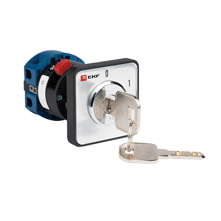 original-6911.jpg Переключатель кулачковый EKF PROxima ПК-1-112 10А 230 В 2NO IP20 2P с замком черный (pk-1-112-10) — изображение 1