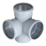 Крестовина Valfex d110х110х110 мм 87° пластиковая двухплоскостная для внутренней канализации (28110110)