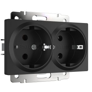 Розетка Werkel встраиваемая черная матовая (a051623)