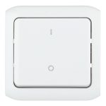 Выключатель Legrand Quteo одноклавишный накладной серый (782339)