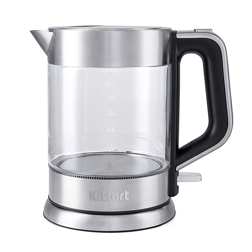 original-7562.jpg Электрический чайник Kitfort КТ-617 1,5 л хром/черный — изображение 1