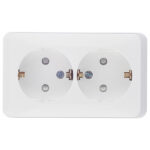 Розетка Systeme Electric Этюд накладная белая со шторками (PA16-008B)