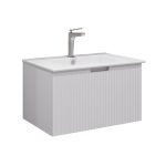 Комплект тумба с раковиной Comforty Сан-Луис 70 см подвесная белая матовая (00-00021665CF)