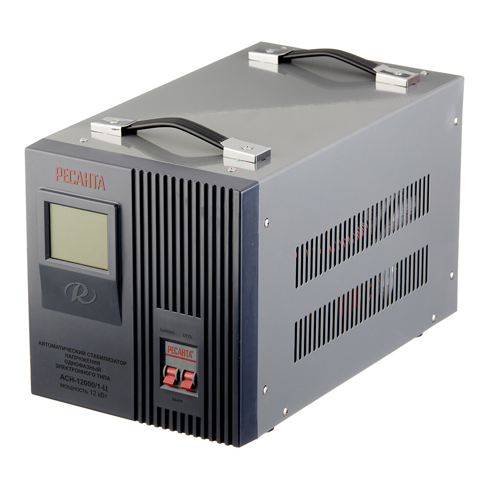 original-7876.jpg Стабилизатор напряжения Ресанта АСН-12000/1-Ц однофазный 220 В 12 кВт переносной — изображение 1