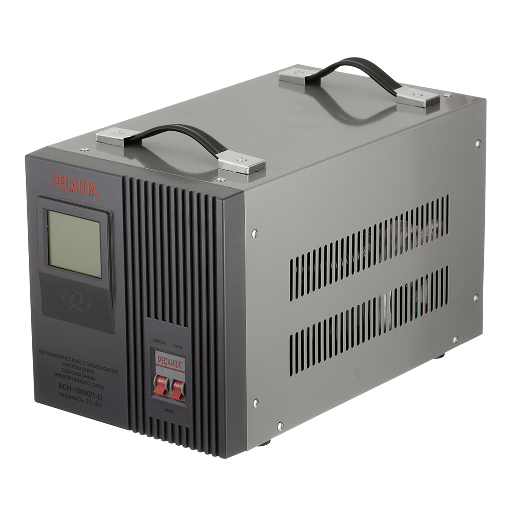 original-7904.jpg Стабилизатор напряжения Ресанта АСН-10000/1-Ц однофазный 220 В 10 кВт переносной — изображение 1
