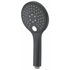 Лейка для душа WasserKraft d120 мм 3 режима без шланга пластик черная (A078)