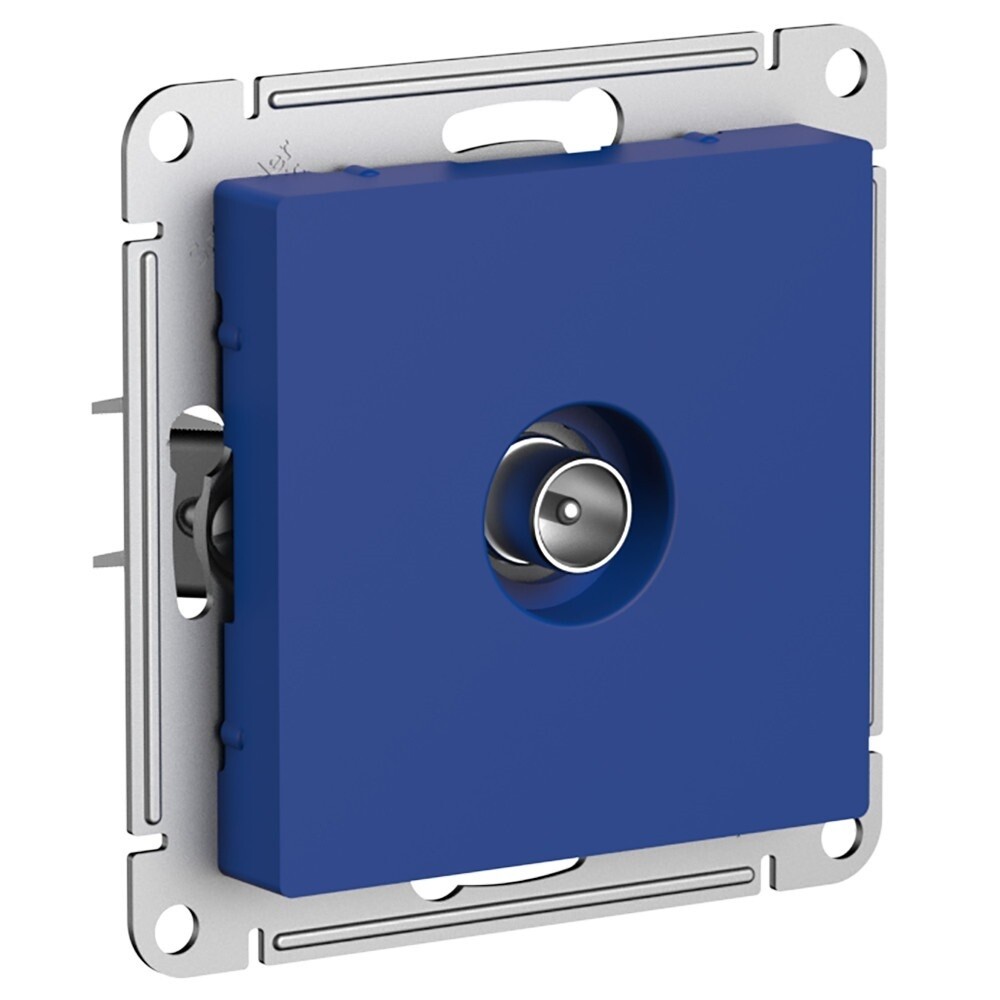 original-8326.jpg Розетка телевизионная Systeme Electric AtlasDesign встраиваемая аквамарин (ATN001192) — изображение 1