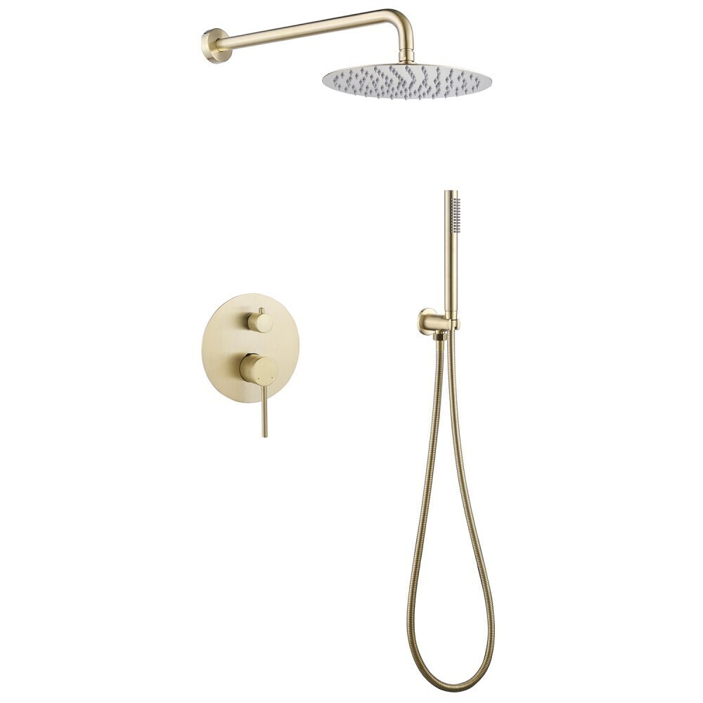 original-8367.jpg Душевая система Abber Emotion встраиваемая с верхним душем с лейкой со смесителем золото матовое (AF8818G) — изображение 1