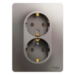 Розетка Systeme Electric Glossa встраиваемая платина (GSL001224)