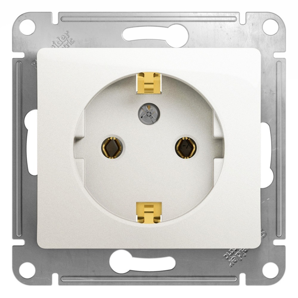 original-8477.jpg Розетка Systeme Electric Glossa встраиваемая перламутр (GSL000643) — изображение 1