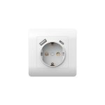 Розетка USB Chint NEW3-E встраиваемая белая USB-A/ Type-C (431552)