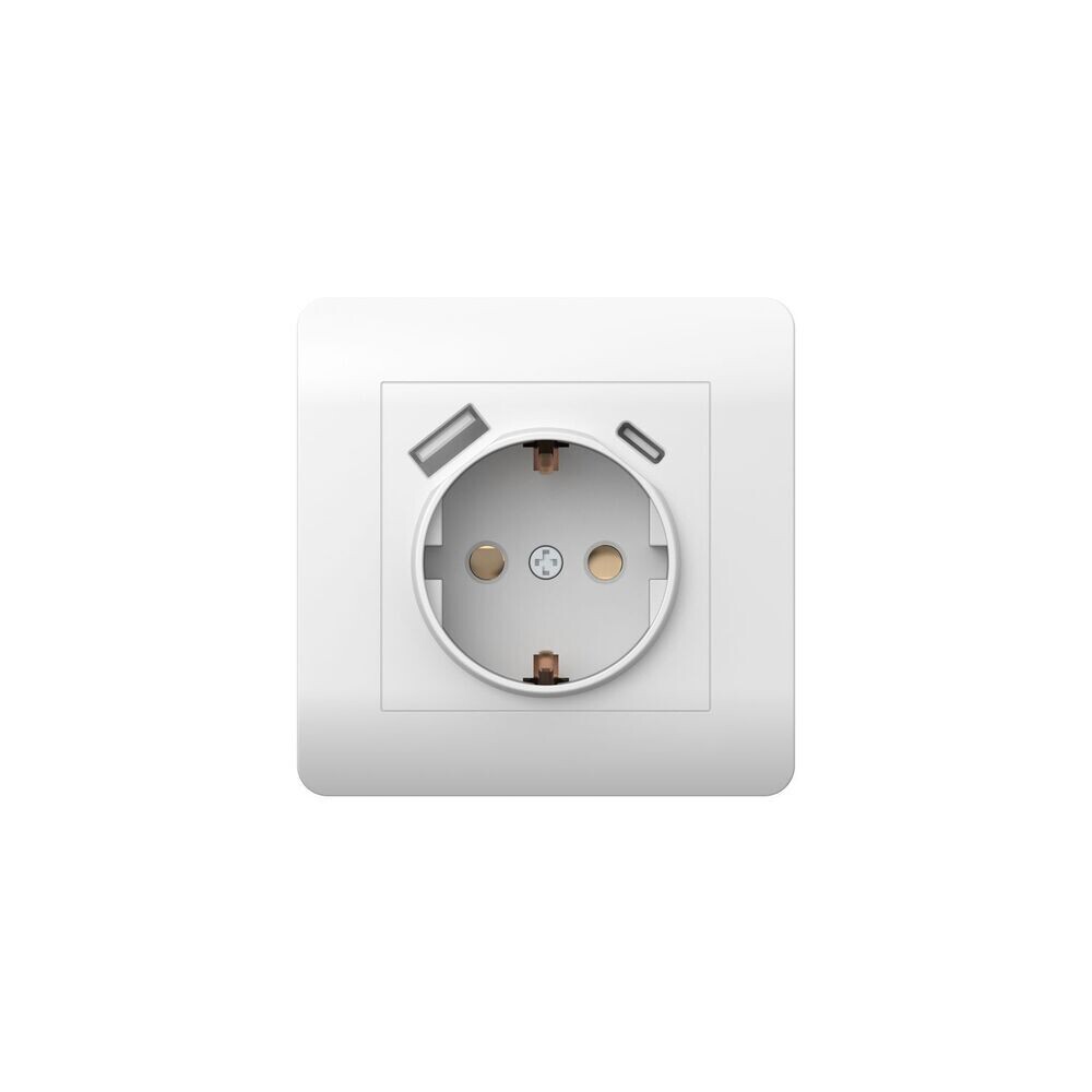 original-8555.jpg Розетка USB Chint NEW3-E встраиваемая белая USB-A/ Type-C (431552) — изображение 1