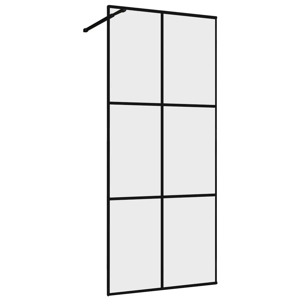 original-8562.jpg Душевая перегородка Abber Immer Offen черная 100х200 см стекло прозрачное 8 мм (AG62100B8) — изображение 1