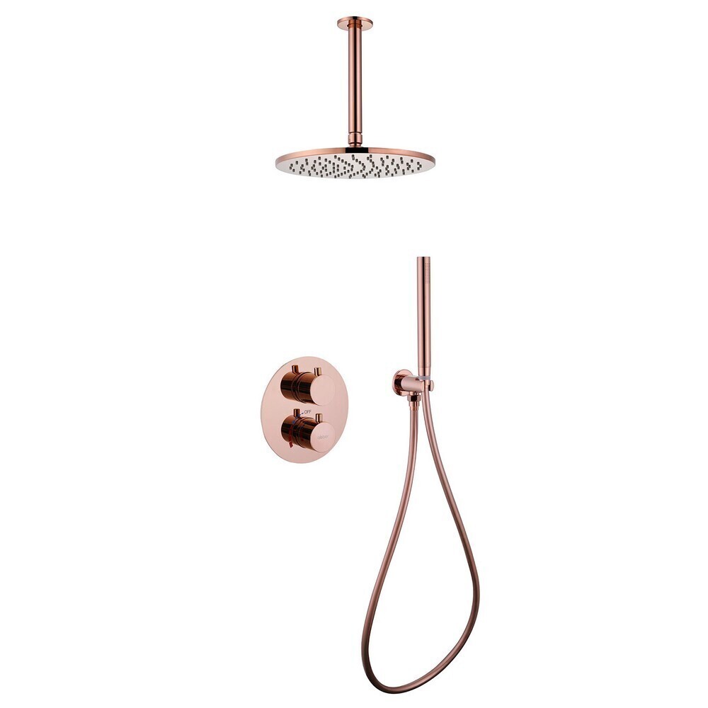 original-884.jpg Душевая система Abber Wasser Kreis встраиваемая с верхним душем с лейкой со смесителем розовое золото (AF8121RG) — изображение 1