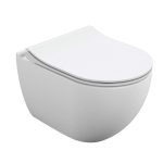 Унитаз подвесной сорт К Модель 01 безободковый белый с сиденьем дюропласт микролифт (68366)