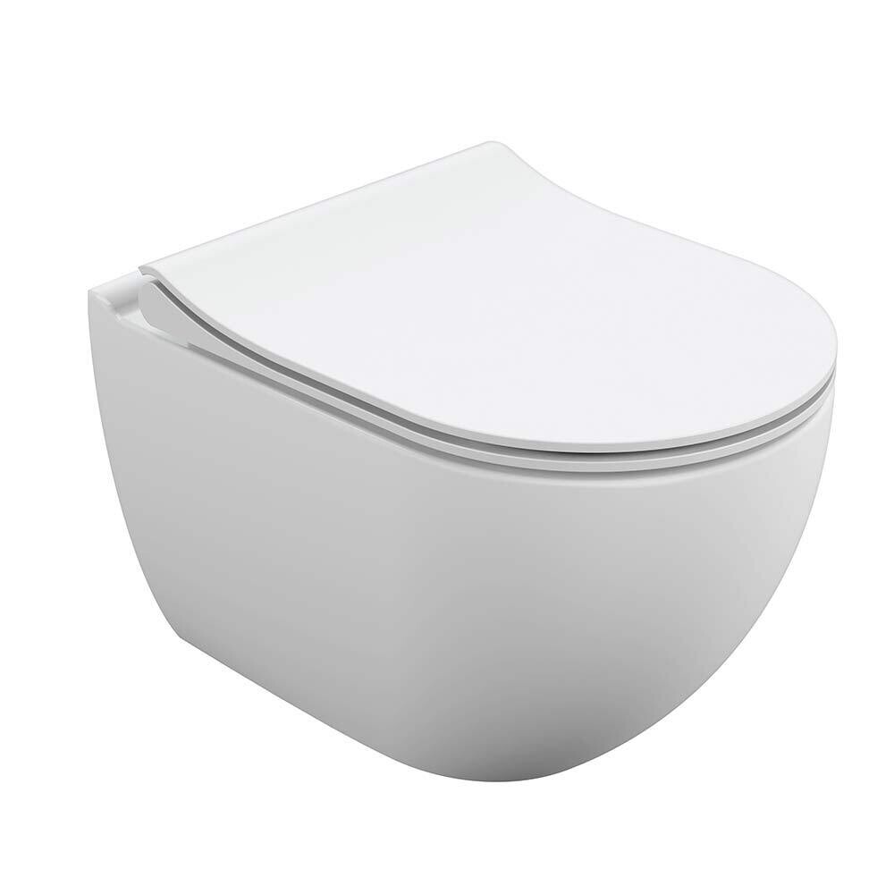 original-8925.jpg Унитаз подвесной сорт К Модель 01 безободковый белый с сиденьем дюропласт микролифт (68366) — изображение 1