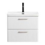 Тумба под раковину BelBagno Due 60 см подвесная белая (DUE-600-2C-SO-BL-P-FH)