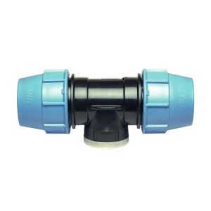 Тройник ПНД Unidelta компрессионный переходной 32х32х1/2 ВР(г)