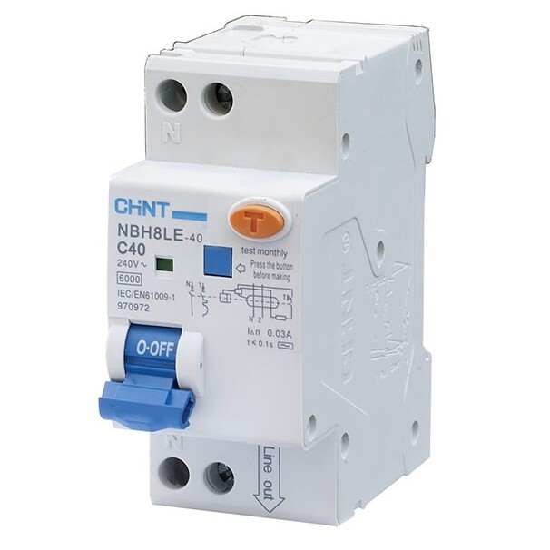 original-9125.jpg Автомат дифференциальный Chint NBH8LE-40 40А 1P+N тип AC 30 мА 4,5 кА (206066) — изображение 1