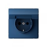 Розетка Systeme Electric ArtGallery встраиваемая аквамарин со шторками с крышкой (SE GAL001146)