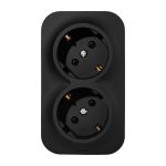 Розетка Legrand Quteo накладная черная со шторками (782475)