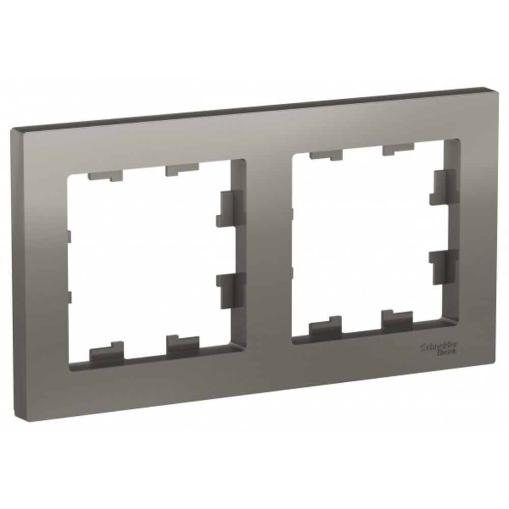 original-9146.jpg Рамка Systeme Electric AtlasDesign двухместная сталь (ATN000902) — изображение 1