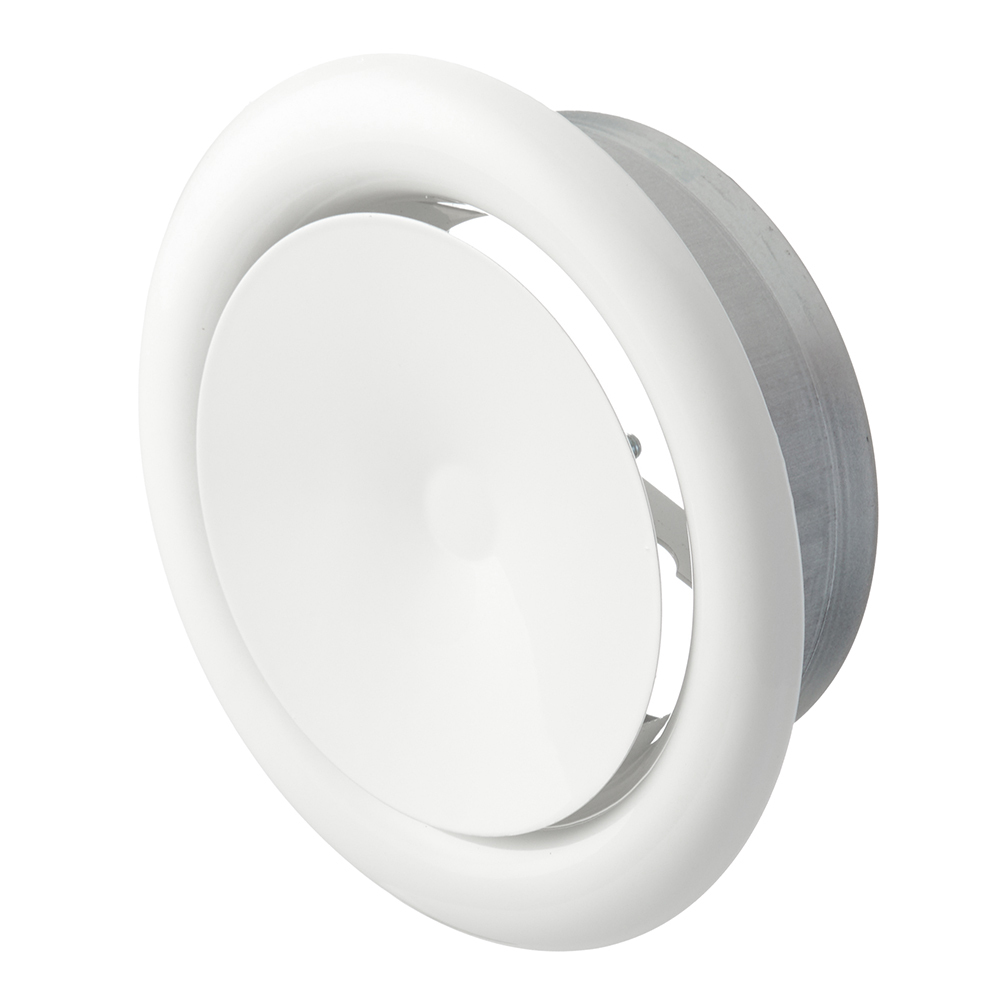 original-9541.jpg Анемостат приточно-вытяжной Era Pro регулируемый стальной с полимерным покрытием d125 мм белый — изображение 1