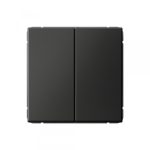 Переключатель Systeme Electric ArtGallery двухклавишный встраиваемый базальт (SE GAL001465)