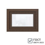 Пластиковое окно VEKA WHS Halo 60 500х700 мм 1 створка откидная фрамуга однокамерное дуб темный