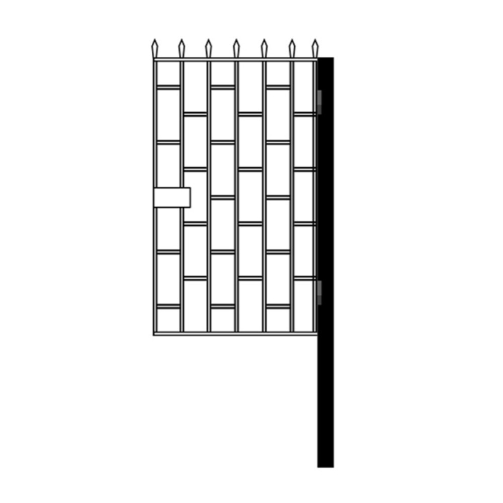 original-9994.jpg Калитка распашная со столбом Плецер 1х2 м черная — изображение 1